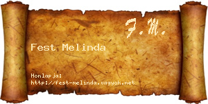 Fest Melinda névjegykártya